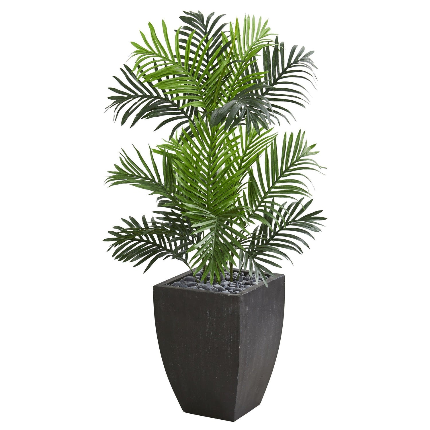 Paradise Palm Artificial Tree in Black Planter