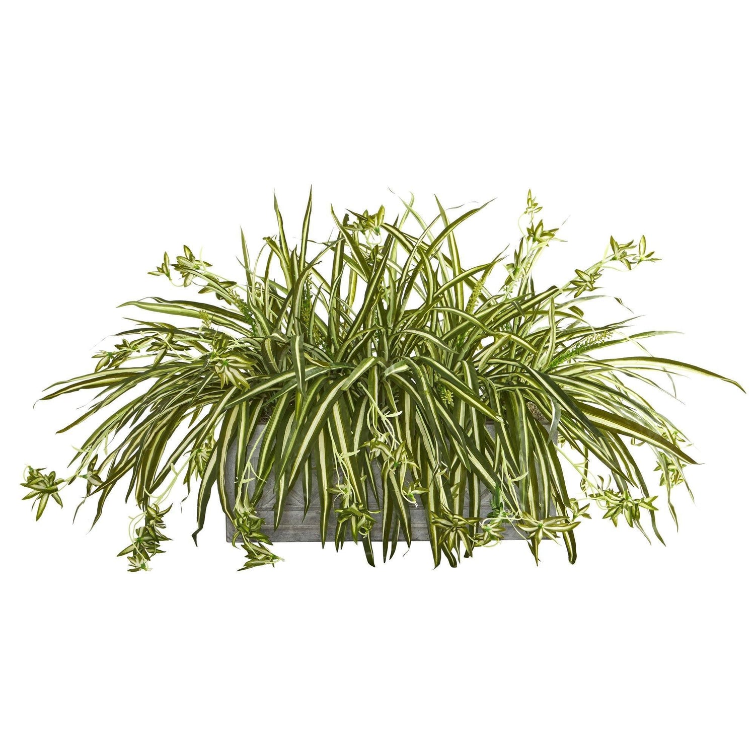 Spider Plant Artificial Plant in Stone Planter